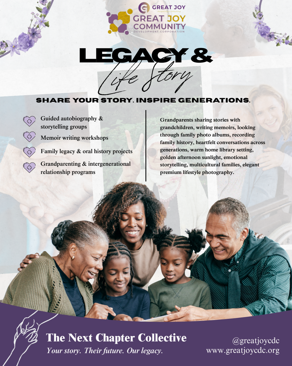 Legacy & Life Story Project flyer