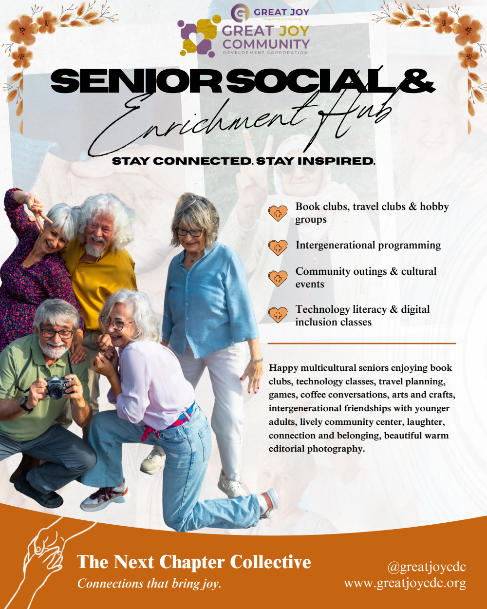 Senior Social & Enrichment Hub — a program of The Next Chapter Collective